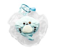 Fidget Toy Keychain - Soft Textured Animal Squeeze, Compact Miniature Scale, High-Elasticity Nonpoisonous Material, Reinforced Keyring Loop, Sensory Relief Tool for Kids in School Classrooms