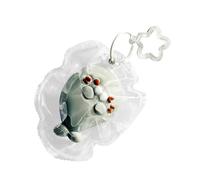 Fidget Toy Keychain - Soft Textured Animal Squeeze, Compact Miniature Scale, High-Elasticity Nonpoisonous Material, Reinforced Keyring Loop, Sensory Relief Tool for Kids in School Classrooms