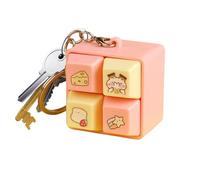 Fidget Toy - Porte-clés à Quatre clics carrés, Gadget de Style Clavier à Bouton Chat avec Un Design Compact et léger, Fonction de Retour de Presse satisfaisante, idéal pour Les Filles garçons