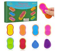 Fidget Toys Anti Stress, 6 Jouets Sensoriels Autisme pour Adultes et Enfants, Magnétiques Sliders Jouets Fidget Sensory Stones en Silicone, pour Réduction du Stress, Anxiété