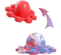 Fidget Toys anti-stress pour enfants, Double face - Octopus - Rouge Rouge G