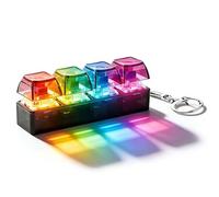 Fidget Toys - Clavier avec lumière LED - Porte-clés amusant anti-stress - Jouet sensoriel pour soulager le stress - Pendentif pour adultes - Pour bureau, école, voyage (B)