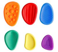 Fidget Toys Lot de 6 Jouets Anti-Stress Pierre sensorielle Jouets pour Enfants Pierre d'inquiétude texturée Étudiants Jouets pour autisme Soulagement du Stress Garçons Filles Noël Stocking Stuffer