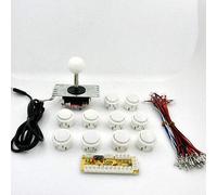 FidgetGear Lot de 5 Baguettes de Combat pour PC Joystick & ✮ Boutons poussoirs DIY Pièces Arcade Encodeur USB Blanc