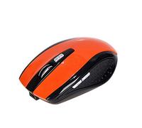 FidgetGear Mini souris optique sans fil rechargeable Bluetooth 3.0 6D 1600 DPI pour jeux vidéo Orange