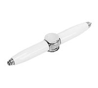 FidgetSpinner Stylo avec Lumière LED, Stylo à Bille Gyroscopique Lumineux du Bout des Doigts, Stylo D'écriture avec Lumière LED pour Libérer le Réducteur de Stress, Stylo à Bille Cadeau,(Blanc)