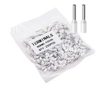 Fidioto 22AWGWire Ferrules Kits, AWG22/0.5mm² White Insulated Crimp Pin Terminals for Electric, Industrial, Chemical Industry, Power Control System, etc.