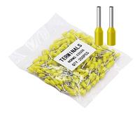 Fidioto 250pcs 22AWG Wire Ferrules, Crimp Terminal Connector Sleeves for Electric, Industrial, Chemical Industry, Power Control System, etc.