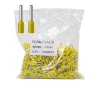 Fidioto AWG22 Wire Ferrules Terminals,1000pcs AWG22 Terminal Connector Wire Insulated Cord Pin Ends Terminals for Electric, Industrial, Chemical Industry, Power Control System, etc.