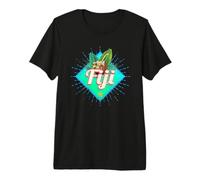 Fidji îles avec Noix de Coco Vacances rétro Souvenir Vintage T-Shirt Haut de Gamme