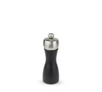 Fidji Moulin à sel manuel en bois et inox couleur noir 15 cm Peugeot