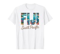 Fidji Pacifique Sud, motif amusant océan tropical et récif corallien T-Shirt