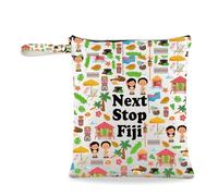 Fidji Trip Gift Next Stop Fiji Pochette pour amoureux de la plage Cadeau de voyage Fidji Vacances Bracelet d'épicerie Cadeau de voyage, Next Stop Fidji