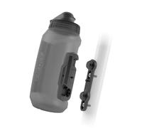 FIDLOCK Twist Bottle 750 ml + systèmes de base, bouchon de bouteille étanche et auto-scellant, porte-bouteille pour vélo sans vis ni bouteille attachée, porte-bouteille magnétique sans cage | Fumée