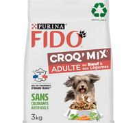 FIDO CROQ’ MIX ADULTE | Bœuf et Légumes | Croquettes Pour Chiens Adultes | Sac x 3 kg