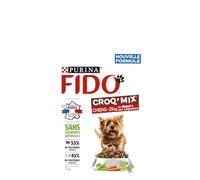 FIDO | CROQ' MIX| Chien Adulte de petite/moyenne taille | Croquettes équilibrées et savoureuses favorisant une condition physique optimale | Boeuf & Légumes | Produit en France | Sac | Lot de 6 x 3Kg