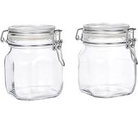 Bormioli Bocaux Fido – fermeture mécanique, joint caoutchouc – 0,75 l (lot de 2)