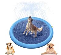 Fidofaves Splash Pad for Dogs, Non-Slip Dog Water Play Mat, PetWater Spray Pad, Dog Splash Pad for Large Dogs Heavy Duty, Foldable Bath Tub, for Small/Medium/Large Breeds (3.28ft)