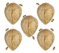 Fidqiog Lot de 5 pièges à suspendre en forme de nid de guêpes - Répulsif efficace contre les abeilles - Pour la maison, le jardin et l'extérieur