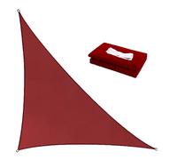 Fidrisen Voile d'ombrage Triangulaire 3 x 3 x 4.3m,Rouge Rouille, Triangle Rectangle imperméable Toile Ombrage,Protection 95% UV,pour Patio Jardin Terrasse Camping,Corde Fixe Incluse
