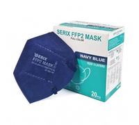 Fiducia NFW FFP2 Lot de 25 masques de protection respiratoire 4 couches pour la bouche et le nez à trois couches en matériaux 100 % imperméables avec boucles d'oreilles résistantes
