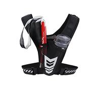 FIDWALL Porte-téléphone de Course pour Gilet | Pochette pectorale | Léger et entraînant | Clip pour clés | Sangles Lumineuses | Étanche | Réfléchissant | Hommes et Femmes (Noir)