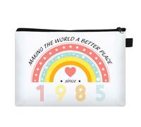 FIDWALL Trousse de maquillage d'anniversaire pour femme - Sacs cosmétiques personnalisés pour femmes - Souvenir amusant pour les 18e, 30e, 40e, 50e anniversaire, idéal pour les voyages et un usage