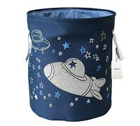 Fieans Panier de Rangement Pliable Bac à Linge en Coton Grand Organiser Corbeille pour Chambre d’Enfant, Enfants Jouets et Vêtements Stockage - Vaisseau Spatial