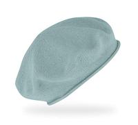 fiebig Basque en tricot fin avec bord roulé | Béret en coton | Béret en laine légère dans de nombreuses couleurs, bleu jeans, taille unique