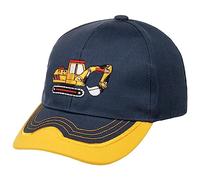 fiebig Casquette avec Broderie | Casquette de Baseball avec écusson Tracteur, Pelleteuse & Chevaux | Casquette pour Enfants avec Fermeture Velcro (53, Jaune)