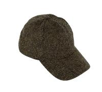 fiebig Casquette de baseball en laine | Casquette à 6 panneaux avec fermeture élastique, marron, taille unique