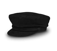 Fiebig Casquette de Pêcheur pour Femmes et Hommes | Capitaine avec Doublure Intérieure | Marin Traditionnelle en 100% Coton | Visière pour Toute l'Année (56-M, Noir)