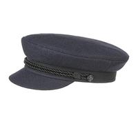 fiebig Casquette Elbsegler pour Homme et Femme | Casquette de Capitaine Classique avec Doublure | Casquette de Marin Traditionnelle | Bonnet avec Cordon, Boutons d'ancre et emblème (60-XL, Bleu)