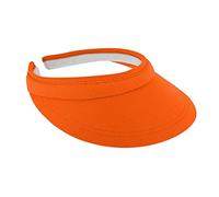 Fiebig Visor Distributeur d'ombre pour Le Visage Visière Clip 100% Coton Casquette d'été avec Doublure intérieure en éponge Protection Solaire, Orange, Taille Unique