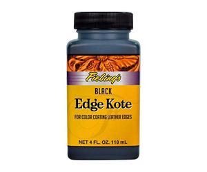 Fiebing's Black Edge Kote, 4 Oz. - Color Coats Leather Edges by Tandy Leather