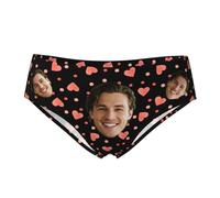 Fiednoy Culotte personnalisée, String personnalisé pour Femme avec Photo de Visage, sous-vêtements personnalisés, Culottes, Cadeaux Amusants pour Elle
