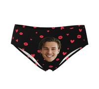 Fiednoy Culotte personnalisée, String personnalisé pour Femme avec Photo de Visage, sous-vêtements personnalisés, Culottes, Cadeaux Amusants pour Elle