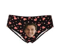 Fiednoy Culotte personnalisée, String personnalisé pour Femme avec Photo de Visage, sous-vêtements personnalisés, Culottes, Cadeaux Amusants pour Elle