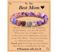 FIEEFX Cadeaux de fête des mères pour femme : bracelets de perles pour maman, épouse, grand-mère, nouvelle maman, sœur, tante, belle-mère, belle-fille - Parfait pour Noël, la Saint-Valentin, Pâques, 7