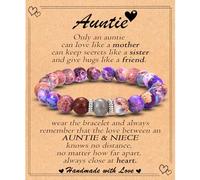 FIEEFX Cadeaux de fête des mères pour femme : bracelets de perles pour maman, épouse, grand-mère, nouvelle maman, sœur, tante, belle-mère, belle-fille - Parfait pour Noël, la Saint-Valentin, Pâques, 7
