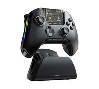 FIEHDUW NO DRIFT ManbaOne Manette de Jeu Interactive avec Écran pour PC/Switch/Switch 2/iOS/Android, Manette à Effet Hall 1800mAh avec LED, Boutons de Mapping, Station de Chargement (Noir)