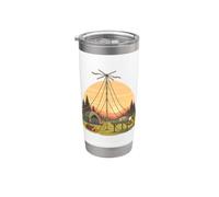 Field Day Antenne portable Coucher de soleil Gobelet isotherme en acier inoxydable double paroi