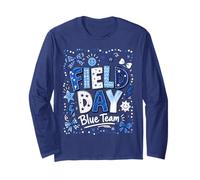 Field Day Blue Team Funny for Kids Teacher Field Day Games Manche Longue