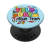 Field Day Blue Team Funny for Kids Teacher Field Day Games PopSockets PopGrip Adhésif