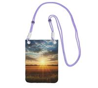 Field Sunrise Sac à bandoulière pour téléphone portable et femme - Étanche - Mini sac à main pour téléphone portable - Petit sac à bandoulière avec sangle réglable - Pochette de voyage pour téléphone