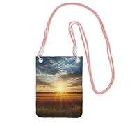 Field Sunrise Sac à bandoulière pour téléphone portable et femme - Étanche - Mini sac à main pour téléphone portable - Petit sac à bandoulière avec sangle réglable - Pochette de voyage pour téléphone