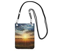 Field Sunrise Sac à bandoulière pour téléphone portable et femme - Étanche - Mini sac à main pour téléphone portable - Petit sac à bandoulière avec sangle réglable - Pochette de voyage pour téléphone