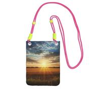 Field Sunrise Sac à bandoulière pour téléphone portable et femme - Étanche - Mini sac à main pour téléphone portable - Petit sac à bandoulière avec sangle réglable - Pochette de voyage pour téléphone