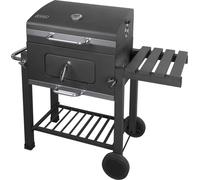 FIELDMANN FZG 1008 Gril à charbon de bois, couvercle, grilles chromées, plaque de cuisson 61 x 45,5 cm