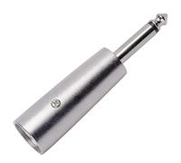 Fielect Connecteur adaptateur XLR vers mâle TRS 6,35 mm - 6,35 mm vers XLR mâle adaptateurs coupleurs microphones connecteur audio prise mâle mono canal 1 pièce